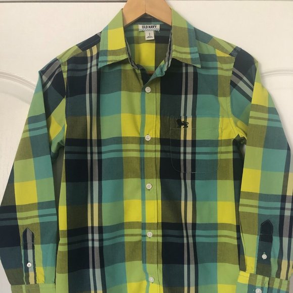 Boys Plaid Shirt Size Large - Picture 1 of 3